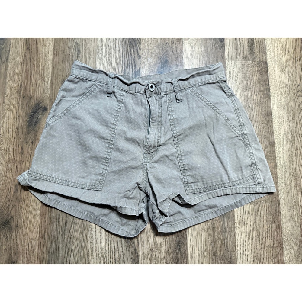 Jordache Shorts Women Size 9/10 Brown Khaki Cargo Ripstop Cotton Casual